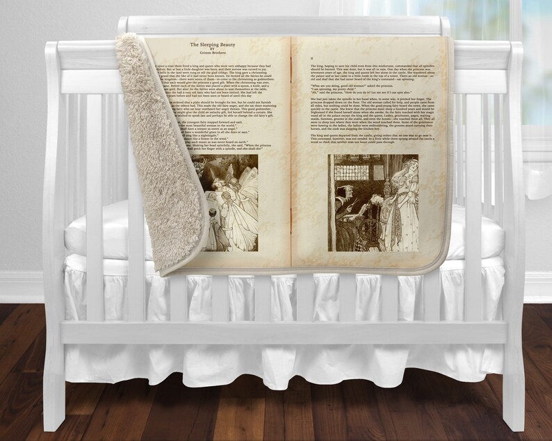 Sleeping Beauty Storybook Baby Blanket. Sherpa Receiving Etsy