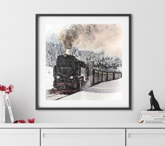 Orient Express Art Print: Agatha Christie Fan Art, Vintage Train