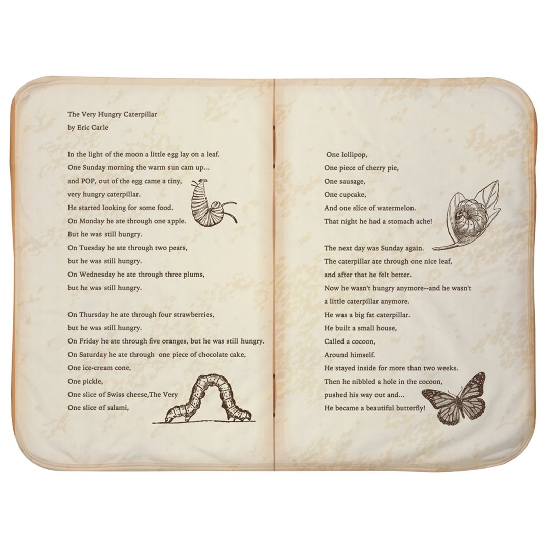 The Very Hungry Caterpillar Storybook Baby Blanket. Sherpa Receiving