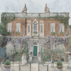 Bridgerton House Canvas Wrap. Wall Art. Canvas, 6 Sizes. Bridgerton Fan Art. Bridgerton Fantasy Art Canvas.