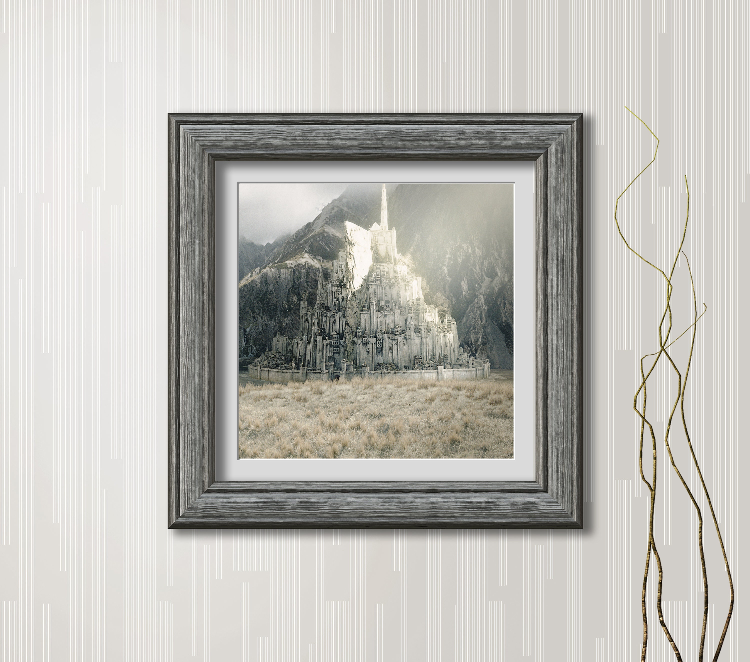 Minas Tirith Framed Print. 16 x 16 inches 3 Frame Colors. -  Portugal