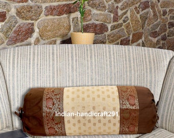 Fodera per Cuscino Decorativo cilindrico Indiano per Camera