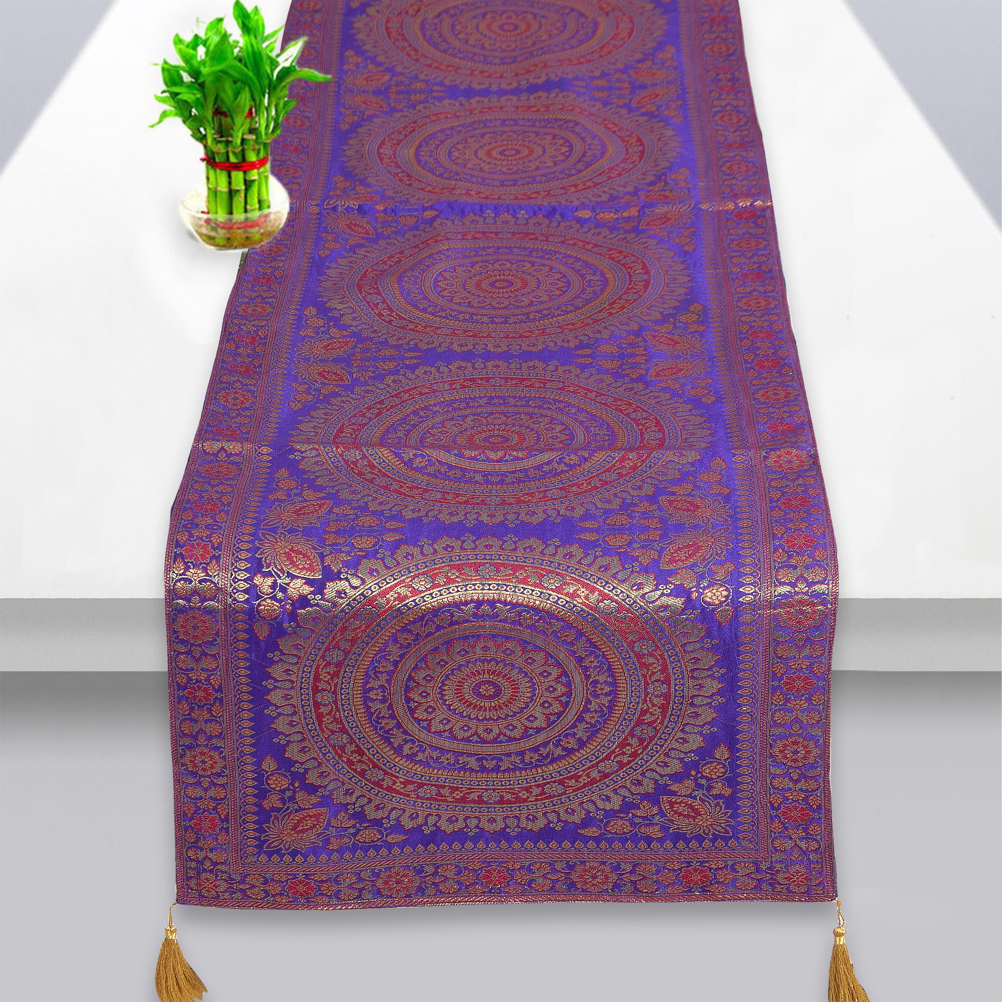 Indian Handmade Silk Table Runner Home Decorative Centerpieces Etsy