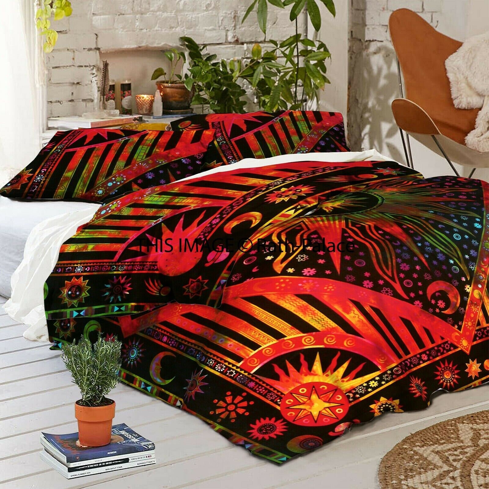 Hippie Bohemian Double Size Bed Cover Bedsheet Blanket Throw Etsy