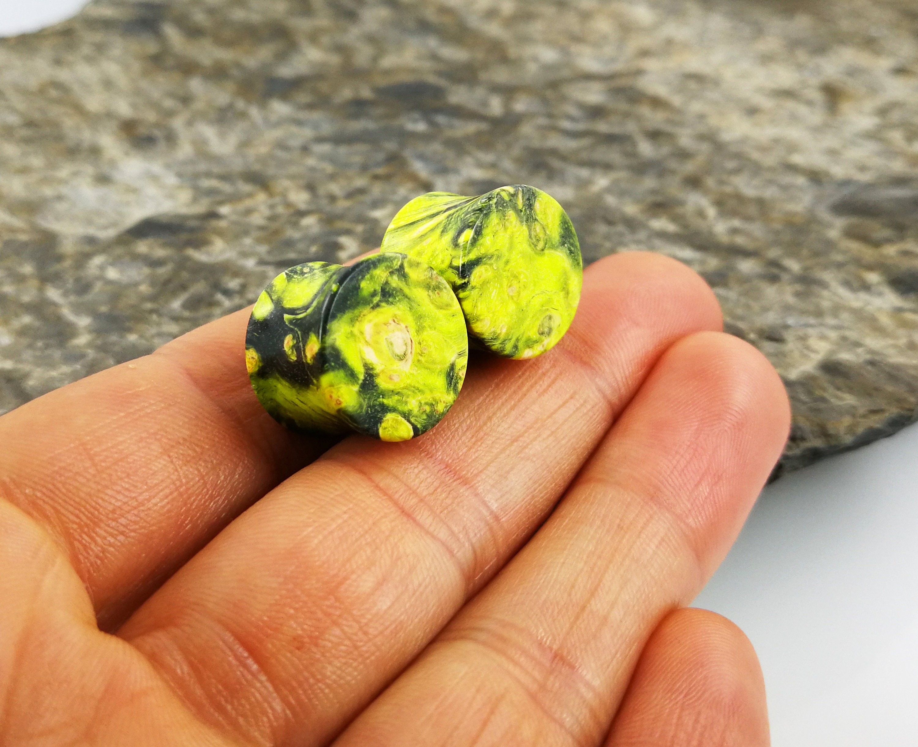 9/16 inch Stabilized Burl Wood Ear Plugs Wooden Gauges 16mm Etsy