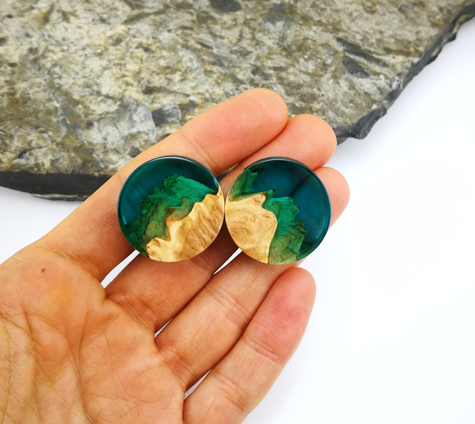 Ear Gauges Handmade Plugs and Tunnels Wood Resin Plugs Etsy