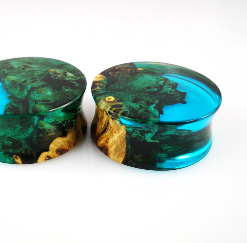1 inch ear plugs wood and resin ear plugs 25mm handmade etsy