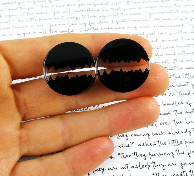 Resin Ear Plugs and Tunnels Handmade Ear Gauges Black and Etsy