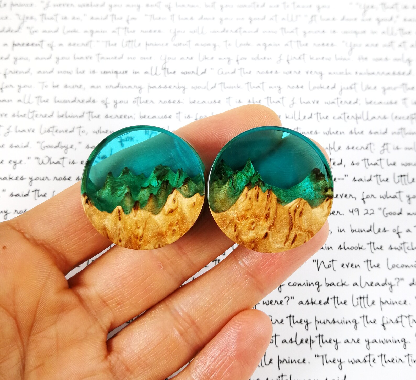 Ear Gauges Handmade Plugs and Tunnels Wood Resin Plugs Etsy