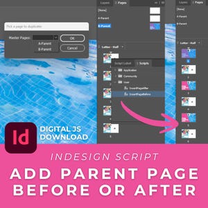 Script de InDesign: Agregar página principal antes o después