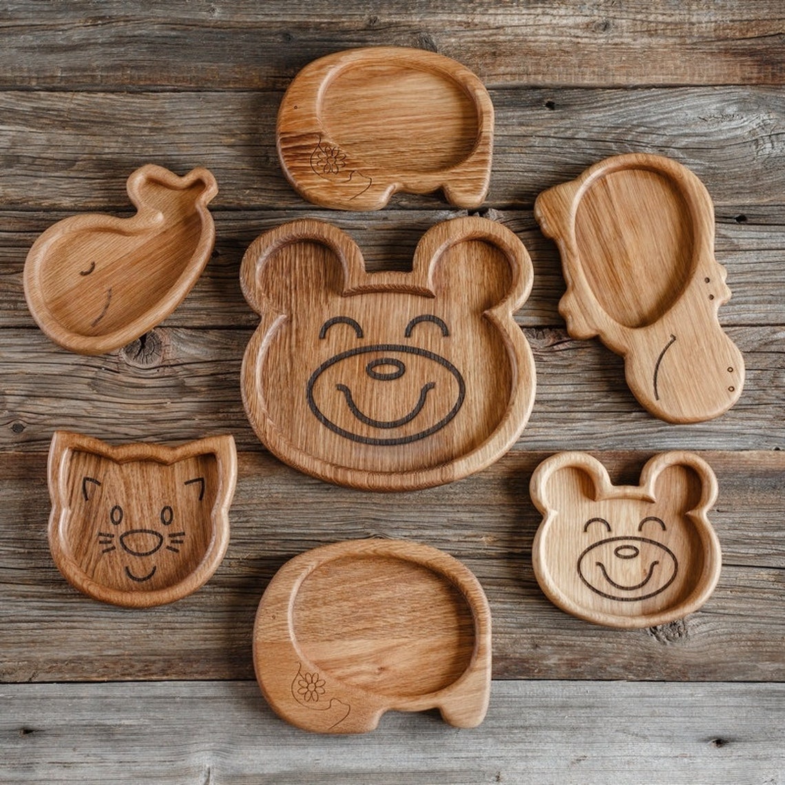 Wooden plate for children Wooden plate Plate for baby Perfect Etsy