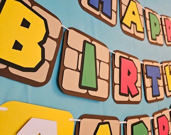 Super mario birthday, mario banner, mario birthday, super mario