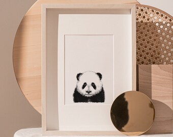 Baby Panda Print, Cute Panda Wall Art, Panda Gifts, Kids Wall Art, Animal Poster, Panda Bear Poster, Playroom Decor, Baby Animal Prints