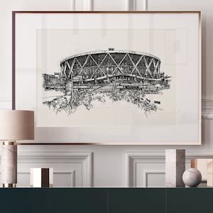 Golden State Warriors Art, Oracle Arena Print, Gold State Warrior Decor, Basketball Room Decor, NBA Art Print, San Francisco Print
