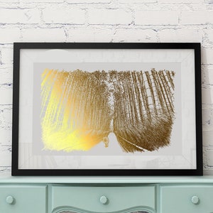 Kyoto Art Print, Bamboo Forest Kyoto, Kyoto Japan Gift, Gold Foil Art, Bamboo Grove, Arashiyama, Nari Park, Bamboo Japan, Japan Adventure