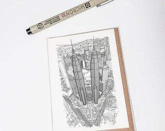 Kuala Lumpur City Skyline Decal Malaysia Wall Art Room NA748 Mural Bedroom Home Decor Sticker Dorm Decor Custom Wall Decal Vinyl