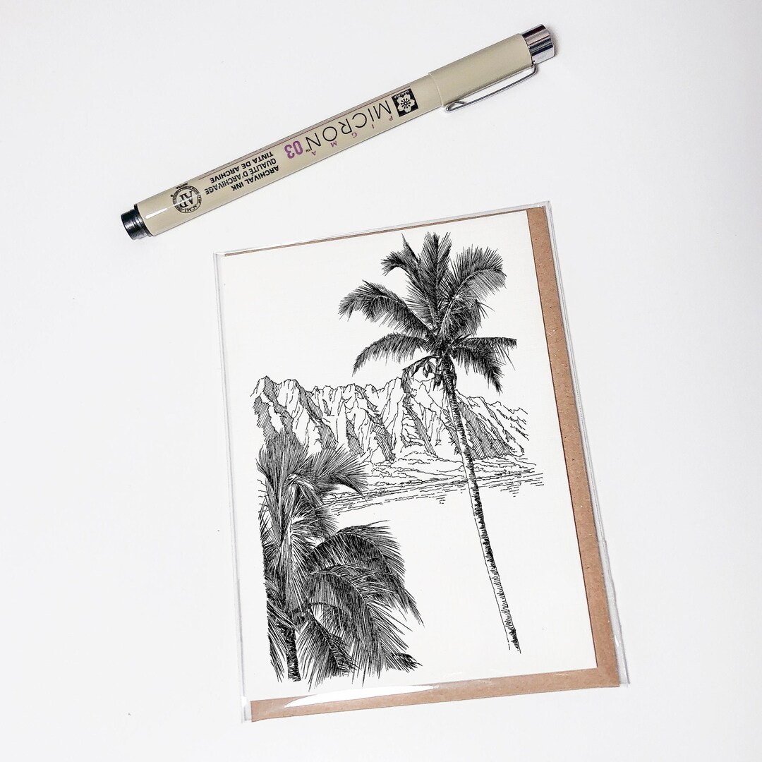 Hawaii Postkarte HawaiiGeburtstagskarte MauiKarte Hawaii Etsy.de