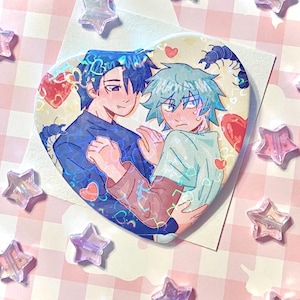 Alien Stage Ivan + Till Holographic Heart Pin