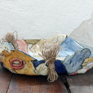 Contemporary asymmetrical platter Art