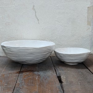 Set of Handmade ceramic stoneware bowl set of 2