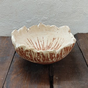 Primitive Handmade Ceramic Bowl