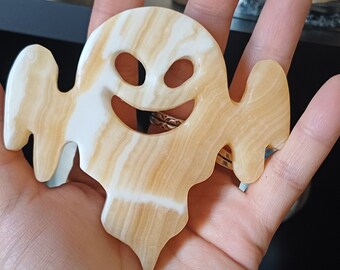 Ghost in YELLOW CALCITE natural stone, stone for lithotherapy, altar decoration