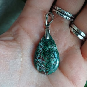 MALACHITE CUPRITE PENDANT natural stone lithotherapy.