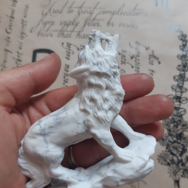 LOUP Howlite naturelle pour lithothérapie