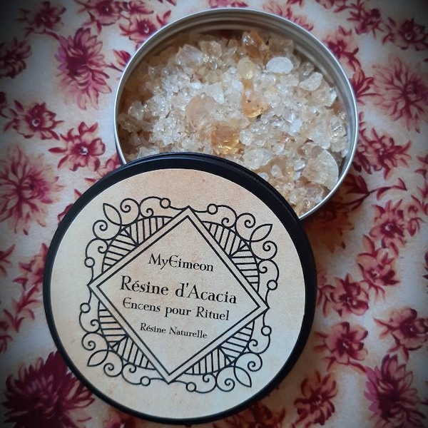 ACACIA natural resin for incense, purifying incense, natural incense for ritual, gum arabic for incense, magical rituals.