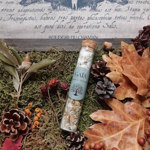GAÏA WIEROOK in natuurlijke hars en planten, heidense wierook, wicca, voor magisch ritueel, hekserij, spiritualiteit en magie.