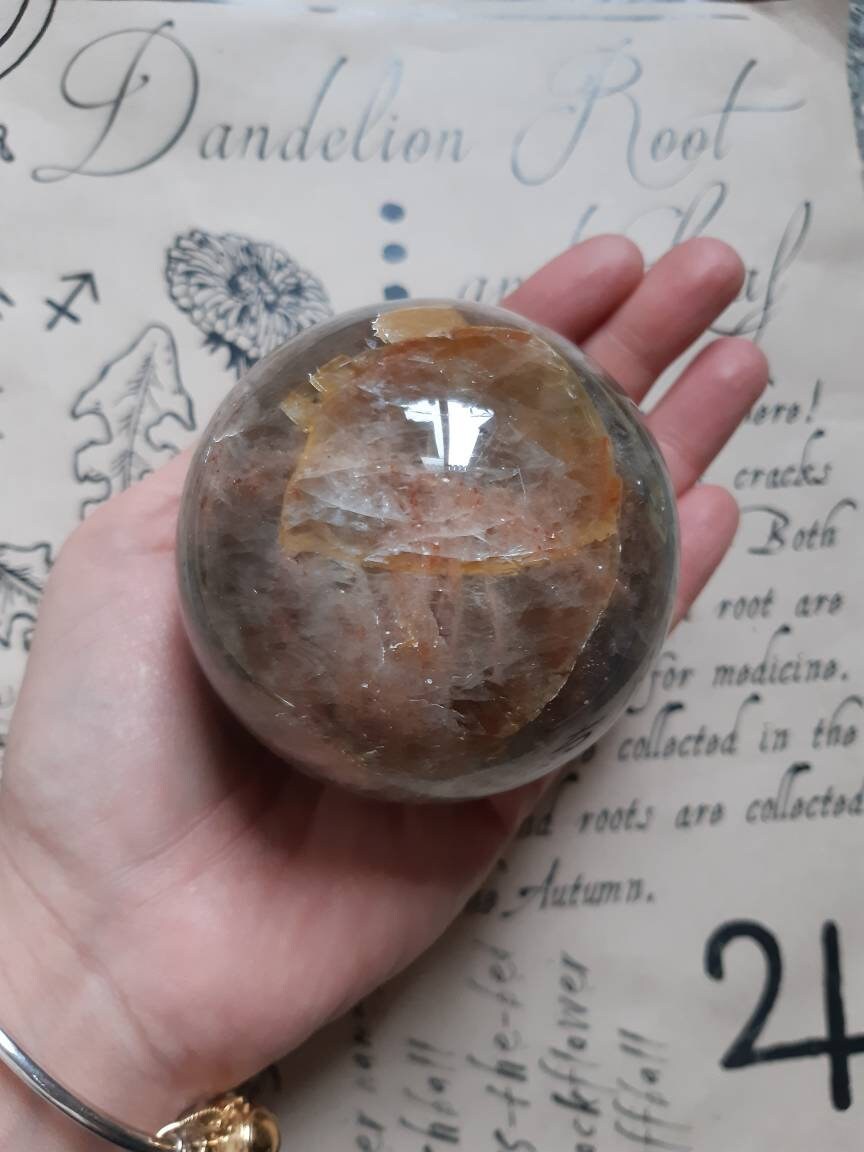 Sphère Pierre de Lune Noire | Numéro 3 - Microcline Pierre de Lithothérapie , Soin Énergétique, Chak