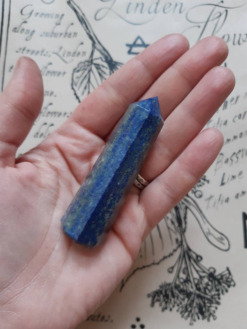 Tour Lapis Lazuli , Pointe Lapis Lazuli Pierre Pour Lithothérapie Soin Énergétique Chakras .