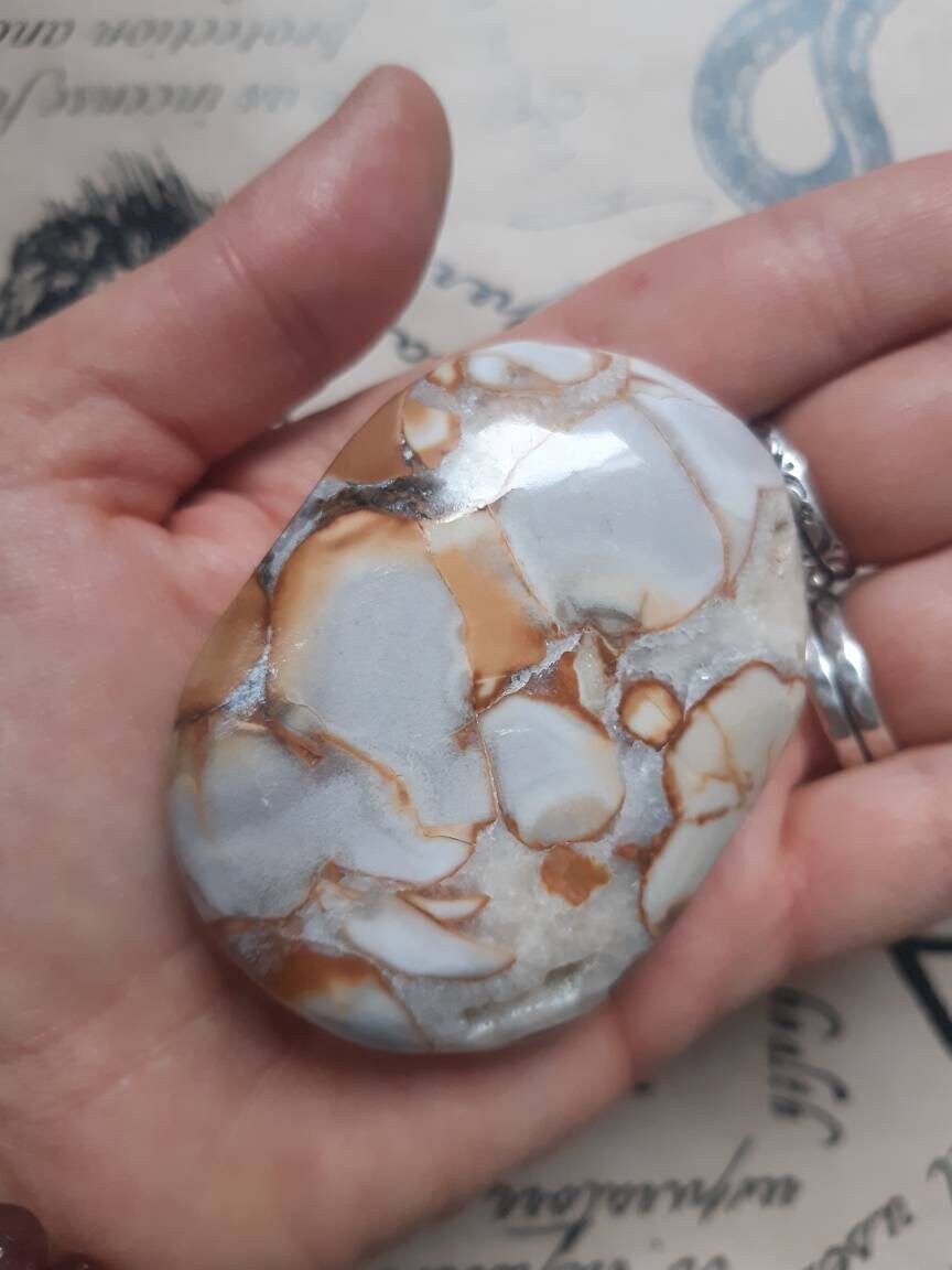 Galet Jaspe Orbiculaire , Galet Jaspe Océan Pierre de Lithothérapie Chakras .