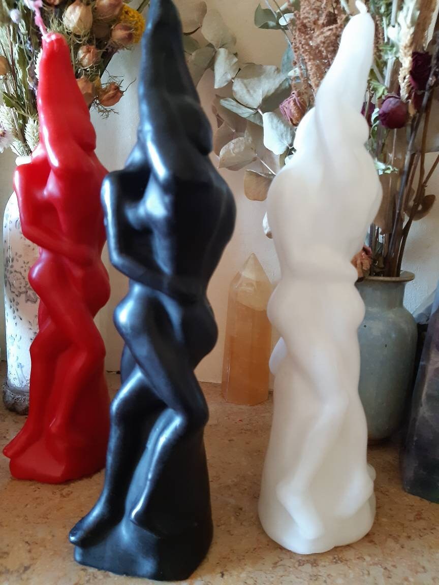 Bougies Dagyde, Bougie Rituel Union Homme et Femme Cire Végétale Naturelle Pour Magie Sorcellerie ,