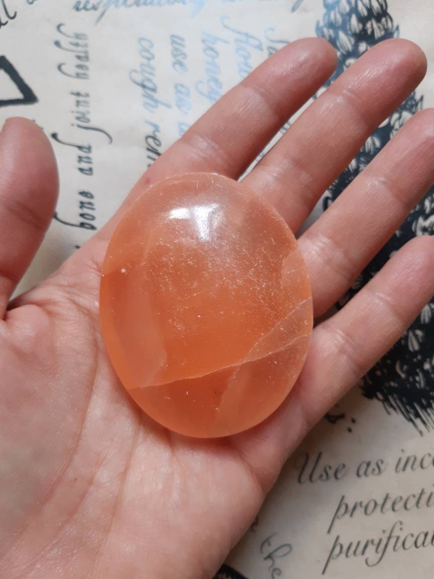 Galets de Sélénite Orange , Pierre Soin Naturelle Pour Lithothérapie , Spiritualité et Chakras Ainsi