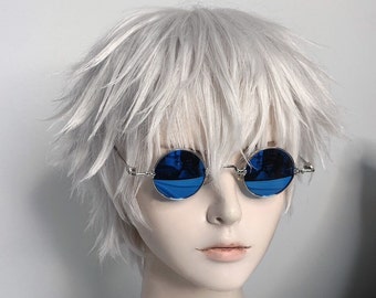 READY TO SHIP Gojo wig short spikey white silver