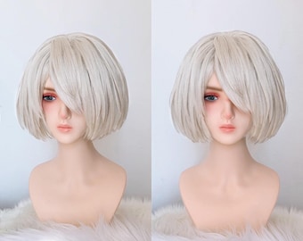 Peluca de cosplay 2b Nier Automata