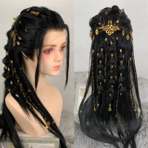 Black Elven Lacefront Fantasy Wig