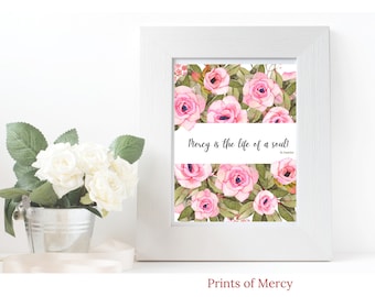 Mercy is... Divine Mercy quote Catholic printable Catholic decor Catholic print Instant download gifts under 5 holy communion gift