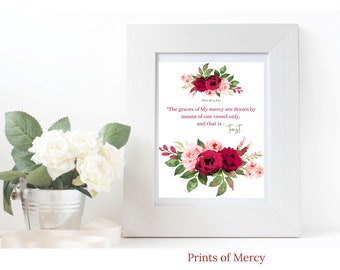 Trust to Receive  Divine Mercy Jesus quote Catholic printable Catholic decor Catholic print Instant download gifts under 5