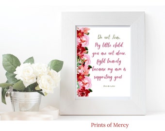 Do Not Fear Divine Mercy Jesus quote Catholic printable Catholic decor Catholic print Instant download gifts under 5