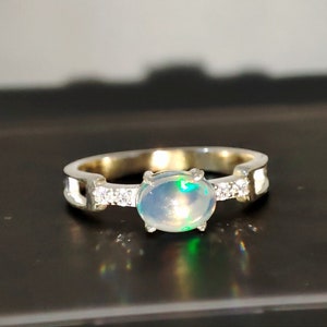 DAINTY OPAL RING, october birthstone,  gold opal ring, opal jewelry, silver opal ring, opal stacking ring, minimalist ring