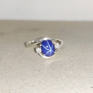 Star Sapphire Rings Blue Star Sapphire Ring Engagment Rings - Etsy