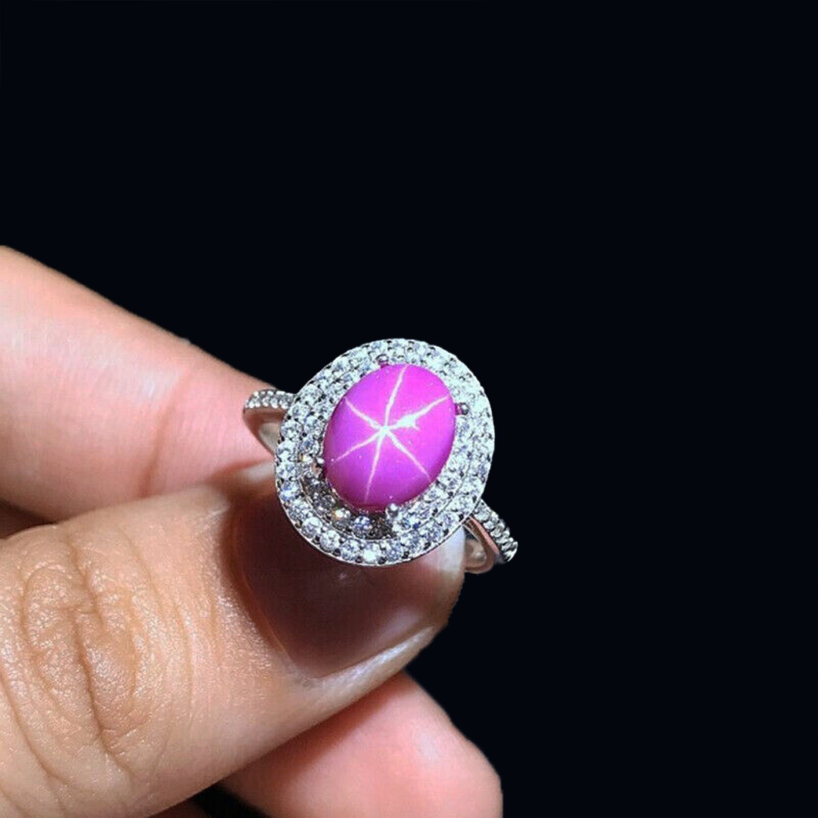 Pink star best sale ring