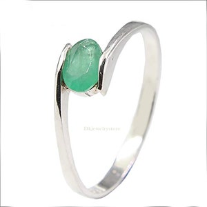 Echter Smaragdring, Spannset, Mai Geburtsstein, Smaragdversprechensring, 925 Sterlingsilber, Nachlass Smaragd, Muttertagsgeschenke