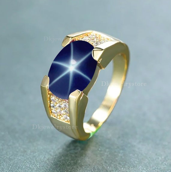 Anillo zafiro estrella hombre sales