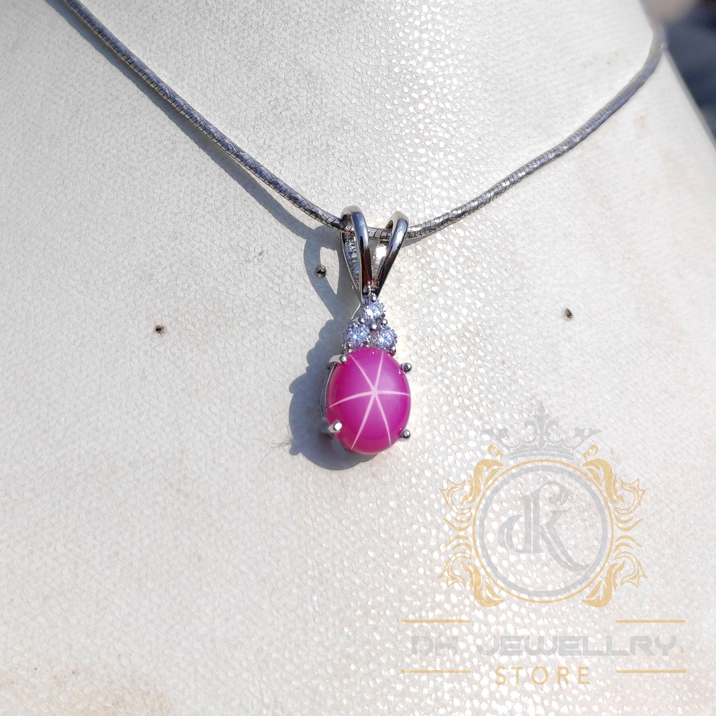 Pink Star Sapphire Pendant Lindy Star 