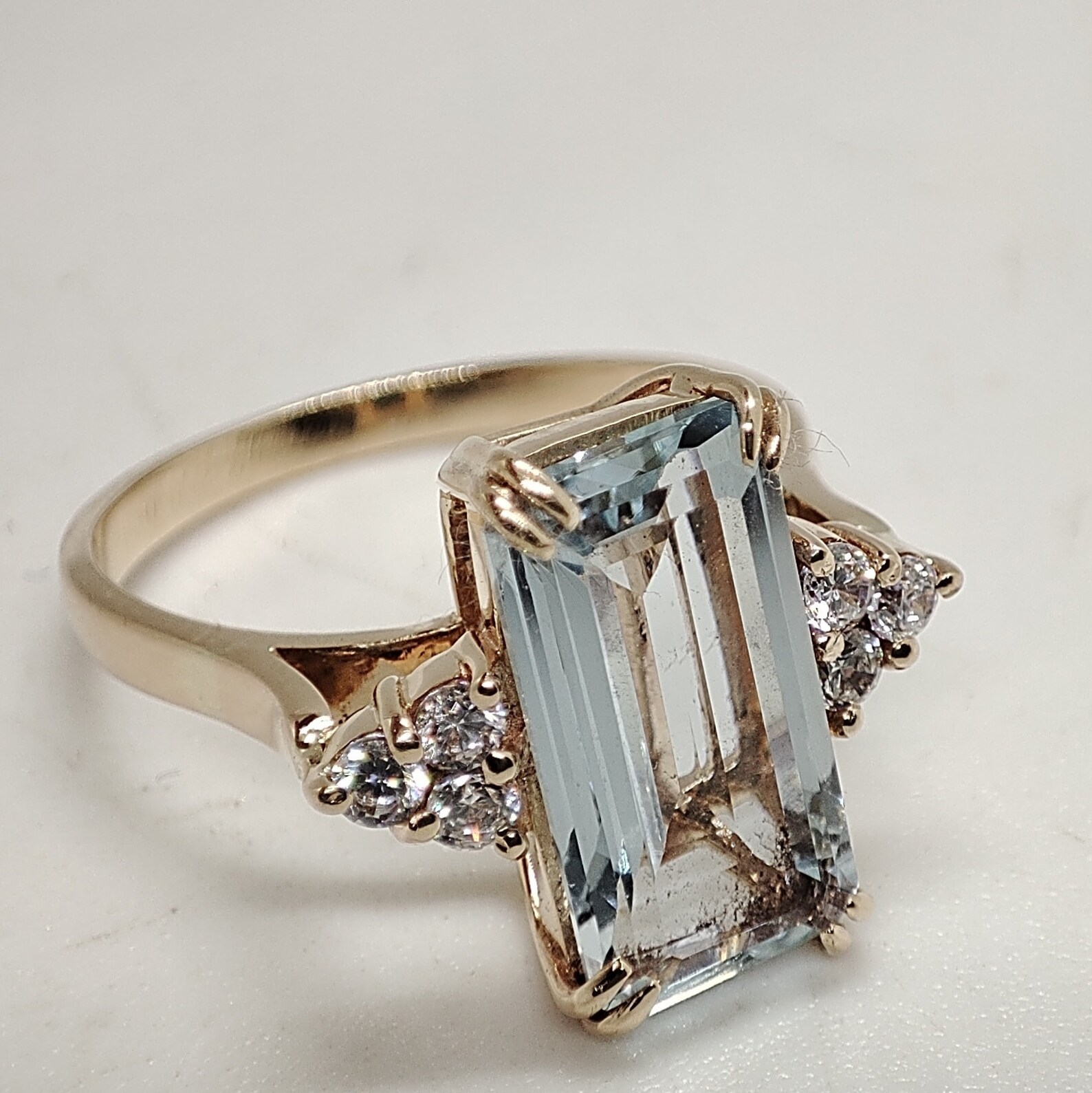 2.80ct Emerald Cut Aquamarine Ring Engagment Rings March | Etsy