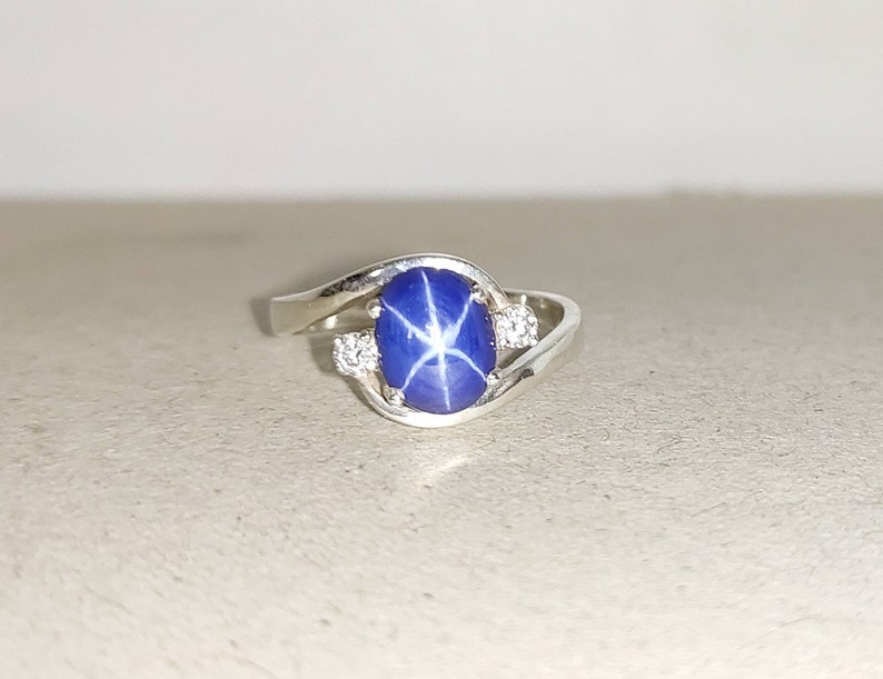 Star Sapphire Rings Blue Star Sapphire Ring Engagment Rings - Etsy