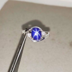 Star Sapphire Rings Blue Star Sapphire Ring Engagment Rings - Etsy